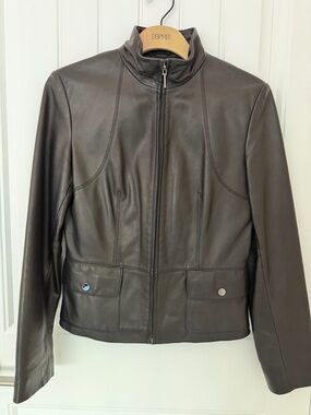 Kenneth Cole Black Leather Jacket
